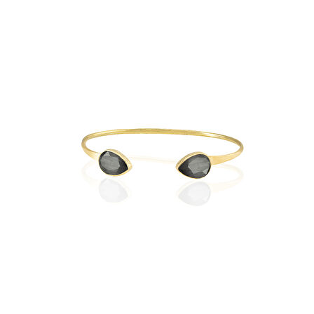 Kadir Jewellery 22 Ayar Altın Kaplama El İşçiliği Zirkon Taşlı Kadın Charm Bileklik