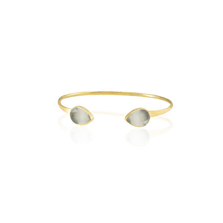 Kadir Jewellery 22 Ayar Altın Kaplama El İşçiliği Zirkon Taşlı Kadın Charm Bileklik