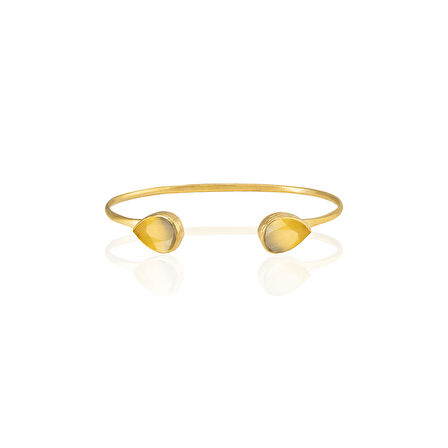 Kadir Jewellery 22 Ayar Altın Kaplama El İşçiliği Zirkon Taşlı Kadın Charm Bileklik