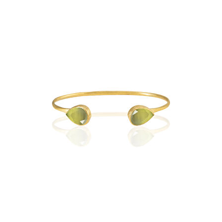 Kadir Jewellery 22 Ayar Altın Kaplama El İşçiliği Zirkon Taşlı Kadın Charm Bileklik