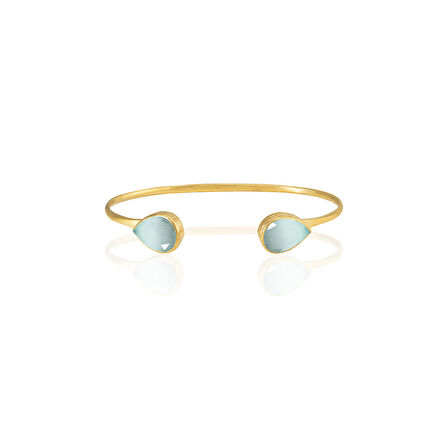 Kadir Jewellery 22 Ayar Altın Kaplama El İşçiliği Zirkon Taşlı Kadın Charm Bileklik
