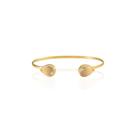 Kadir Jewellery 22 Ayar Altın Kaplama El İşçiliği Zirkon Taşlı Kadın Charm Bileklik