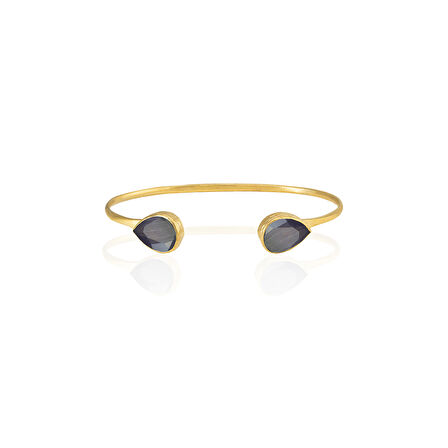 Kadir Jewellery 22 Ayar Altın Kaplama El İşçiliği Zirkon Taşlı Kadın Charm Bileklik