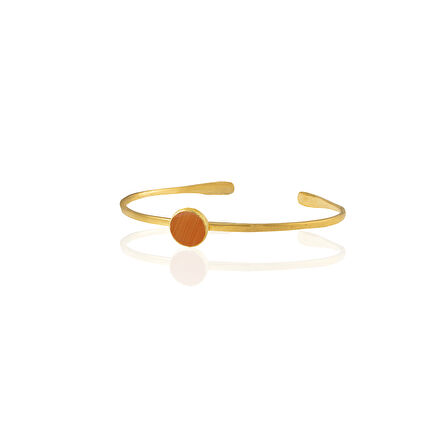 Kadir Jewellery Zirkon Taşlı Ayarlanabilir 22 Ayar Altın Kaplama Bilezik