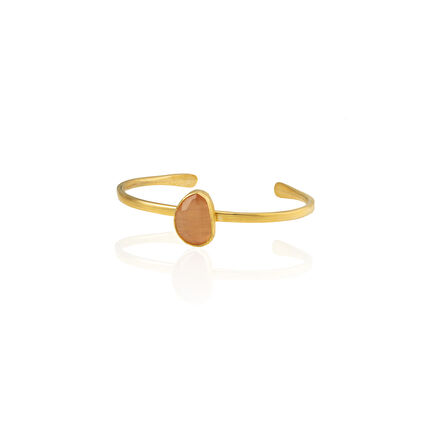 Kadir Jewellery Zirkon Taşlı Ayarlanabilir 22 Ayar Altın Kaplama Bilezik