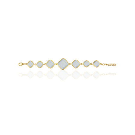 Kadir Jewellery 22 Ayar Altın Kaplama Zirkon Taşlı Ayarlanabilir Zincir Bileklik
