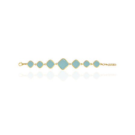 Kadir Jewellery 22 Ayar Altın Kaplama Zirkon Taşlı Ayarlanabilir Zincir Bileklik