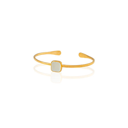 Kadir Jewellery Zirkon Taşlı Ayarlanabilir 22 Ayar Altın Kaplama Bilezik