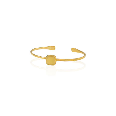 Kadir Jewellery Zirkon Taşlı Ayarlanabilir 22 Ayar Altın Kaplama Bilezik