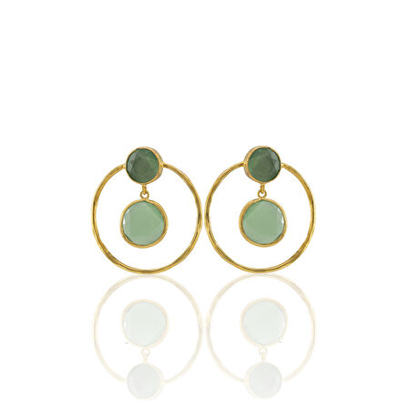 Kadir Jewellery 22 Ayar Altın Kaplama Kadın Halka Küpe -El İşçiliği Ve Hipoalerjenik Küpe
