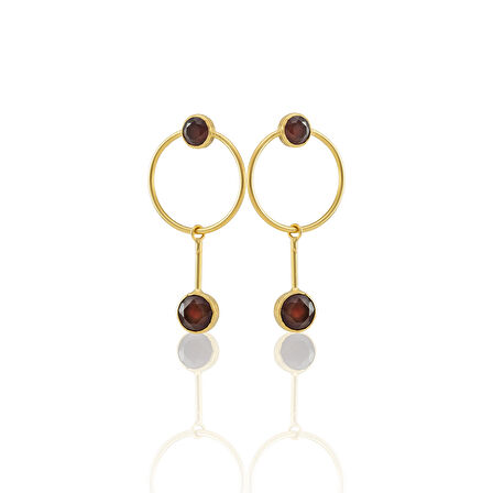Kadir Jewellery 22 Ayar Altın Kaplama Kadın Sallantılı Küpe -El İşçiliği Ve Hipoalerjenik Küpe