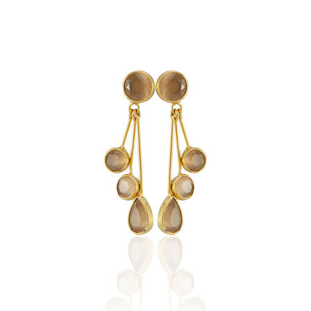Kadir Jewellery22 Ayar Altın Kaplama Vintage Küpe -El İşçiliği Ve Hipoalerjenik Küpe