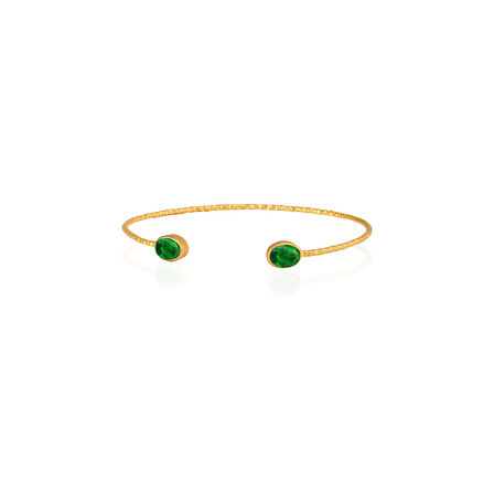 Kadir Jewellery 22 Ayar Altın Kaplama El İşçiliği Zirkon Taşlı Kadın Charm Bileklik