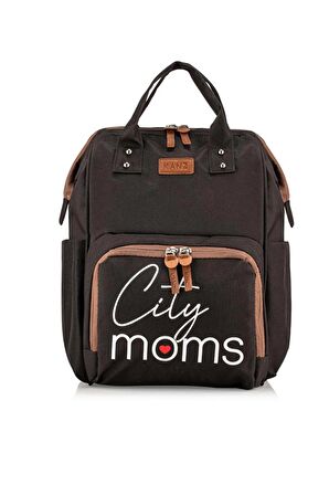 Kanz Citymoms Çok Amaçlı Unisex Bebek Bakım Çantası Siyah