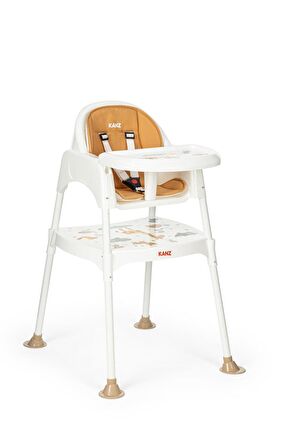 Kanz Yummy 3 in 1 Çalışma Masalı Mama Sandalyesi Beyaz