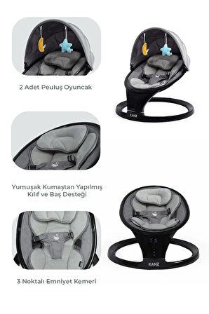 Kanz Swan Elektrikli Ana Kucağı Black Edition