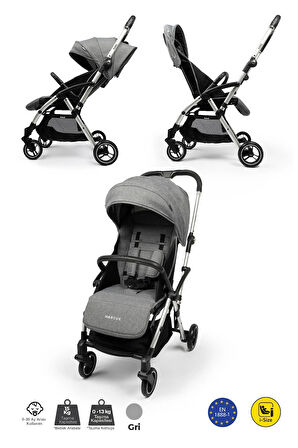 Kanz Marcus Kolay Katlanabilen Kabin Travel Sistem Bebek Arabası Heavy Grey