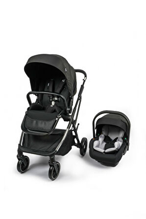 Kanz Thunder Kolay Katlanabilen Travel Sistem Bebek Arabası Oreoblack