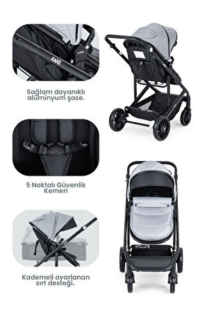 Kanz Echo Travel Sistem Bebek Arabası Gri