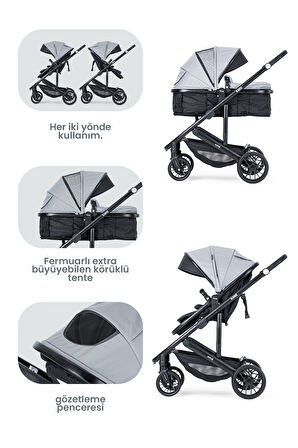 Kanz Echo Travel Sistem Bebek Arabası Gri