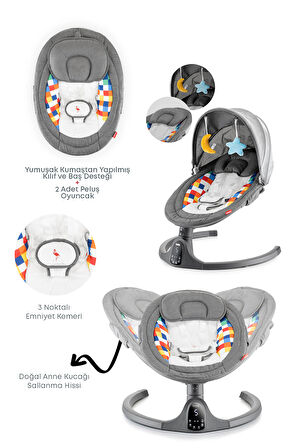 Kanz Flamingo Plus Elektrikli Ana Kucağı Gri