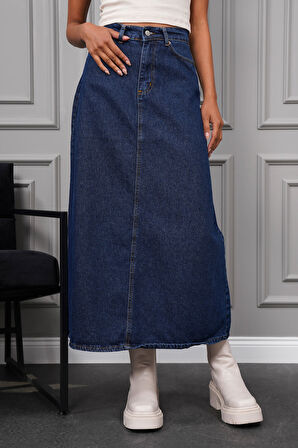 Kadın Maxi Boy Denim Etek