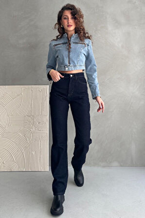 Normal Bel Boru Paça Straight Jean - 6172
