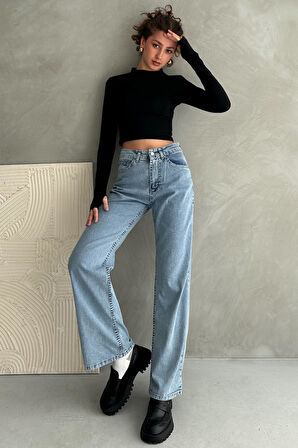 Normal Bel Geniş Paça Wide Leg Jean - 1755