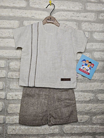 Yandan Çizgili Müslin 2'li Takım