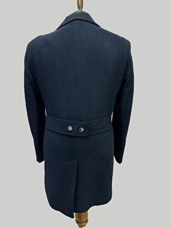 Hermose Lacivert Kruvaze Erkek Kaban