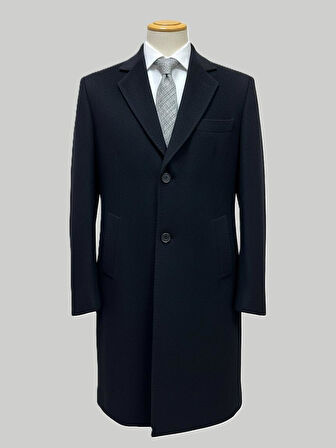 Siyah Sivri Yaka Uzun Erkek Kaban