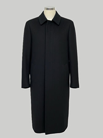 Hermose Siyah Klasik Erkek Kaban Uzun