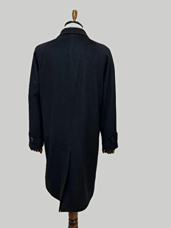 Hermose Siyah Klasik Erkek Kaban Uzun