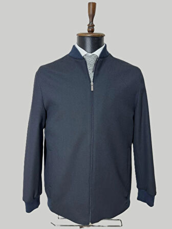 Hermose Lacivert Fermuarlı Spor Ceket – Modern Fit
