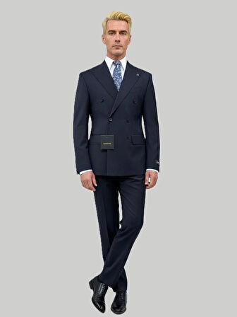 Hermose Lacivert Kruvaze Modern Fit Takım Elbise | Premium Collection