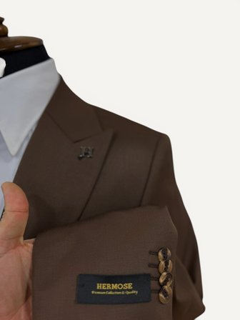 Signature | Bitter Kahve Yelekli Takım Elbise