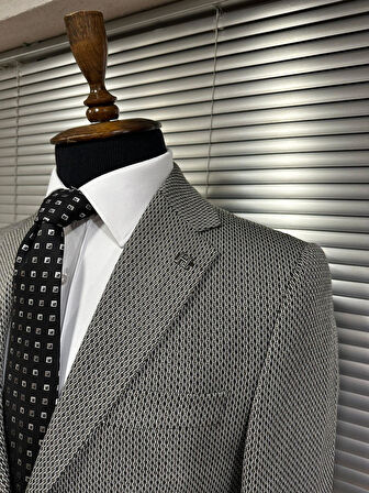 Gri Desenli Erkek Ceket