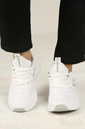 Erkek Bağcıklı Spor Sneaker-Beyaz