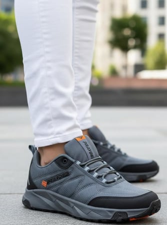 Erkek Su Geçirmez Termo Taban  Spor Ayakkabı-Füme