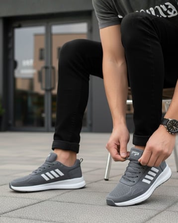 Unisex Micro Taban Fuspetli Spor Ayakkabı-Füme