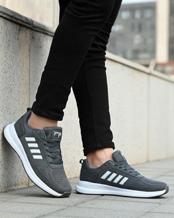 Unisex Micro Taban Fuspetli Spor Ayakkabı-Füme