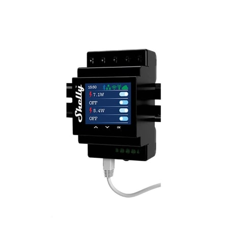 Shelly Pro 4PM LAN Wi-Fi Bluetooth 4 Kanallı Enerji Ölçümlü Akıllı Röle