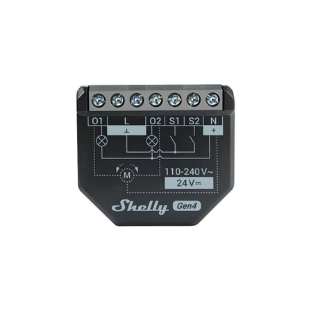 Shelly 2PM Gen4 Wi-Fi Bluetooth Zigbee Matter 2 Kanallı Enerji Ölçümlü Akıllı Röle