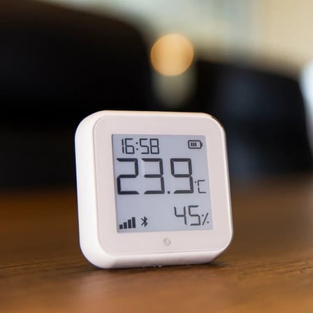 Shelly H&T Gen3 Mat Beyaz Wi-Fi Bluetooth Matter Hazır Sıcaklık ve Nem Sensörü