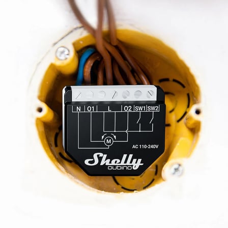Shelly Wave Shutter Z-Wave Enerji Ölçümlü Akıllı Panjur ve Perde Kontrol Rölesi