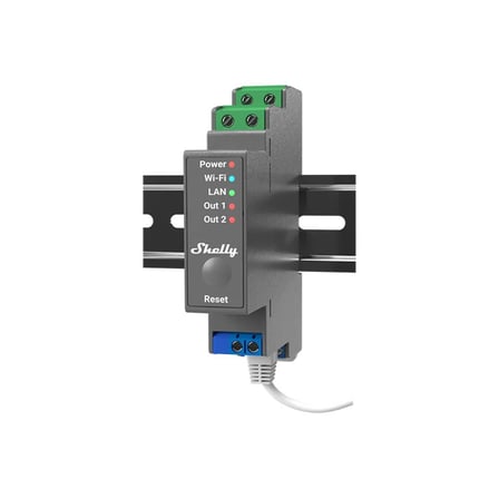 Shelly Pro 2 2 Kanallı Kuru Kontak DIN Ray Akıllı Röle