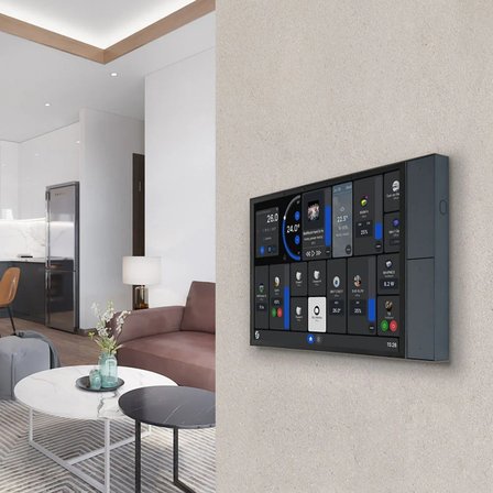 Shelly Wall Display XL Siyah 10,1 İnç Dokunmatik Akıllı Ev Kontrol Paneli