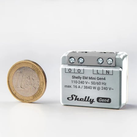 Shelly EM Mini Gen4 16A Çok Protokollü Akıllı Enerji Ölçüm Modülü