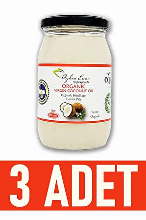 Organik Hindistan Cevizi Yağı 330 ml (3 Adet)