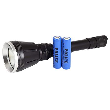 Police PS-93 T6 Led Tüfek Aparatlı Şarj Edilebilir El Feneri 2x18650